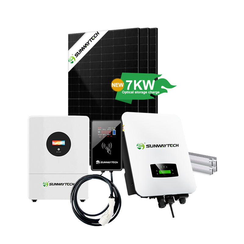 نظام الطاقة الشمسية الشامل بالجملة من الصين 3.5kw 7kw نظام طاقة شمسية رخيص مع شحن المركبات الكهربائية