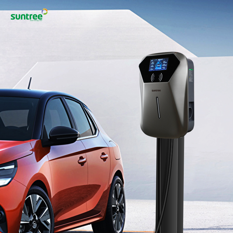 محطة شحن السيارات الكهربائية 11kw شاحن السيارات الكهربائية Type2/Gbt/Type1 مناسب لمنزل بيد الإلكتروني الذكي 3 شمسي