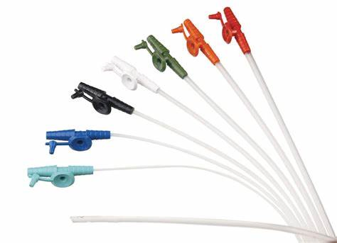 أنبوب PVC معقم طبي للاستخدام مرة واحدة 45cm Fr8 Fr10 Fr12 قسطرة شفط