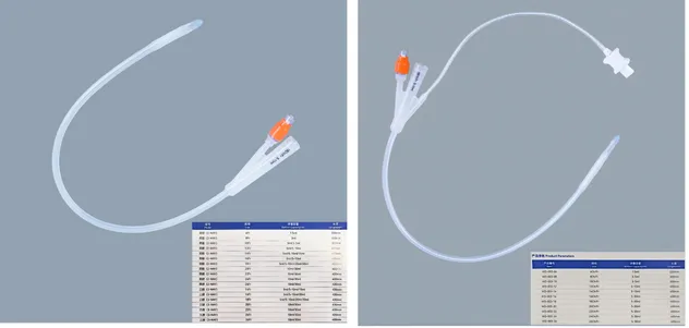 قسطرة فولي سيليكونية طبية disposable 2-Way لتصريف البول