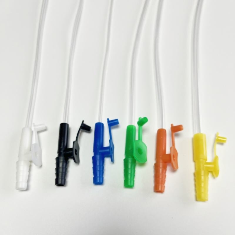 أنبوب PVC معقم طبي للاستخدام مرة واحدة 45cm Fr8 Fr10 Fr12 قسطرة شفط
