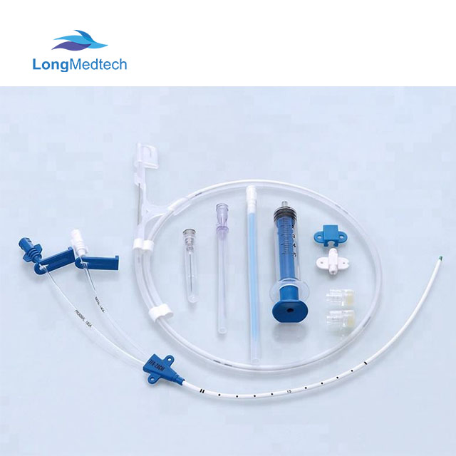 مجموعة قسطرة وريدية مركزية disposable للعناية الحرجة في وحدة العناية المركزة ذات اللمعة الواحدة أو اللمعتين أو الثلاث لمعات
