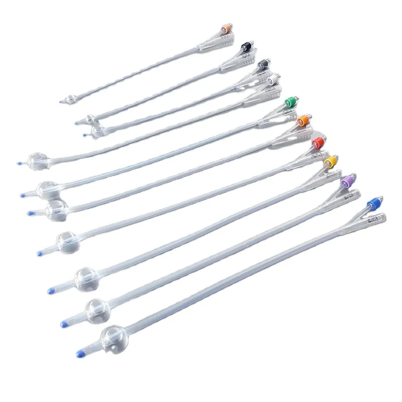 مصنع تصنيع معتمد من CE ISO FDA 1 طريقة 2 طرق 3 طرق قسطرة طبية أنبوب طبي لاتكس قسطرة فولي 100% قسطرة فولي مصنوعة بالكامل من السيليكون