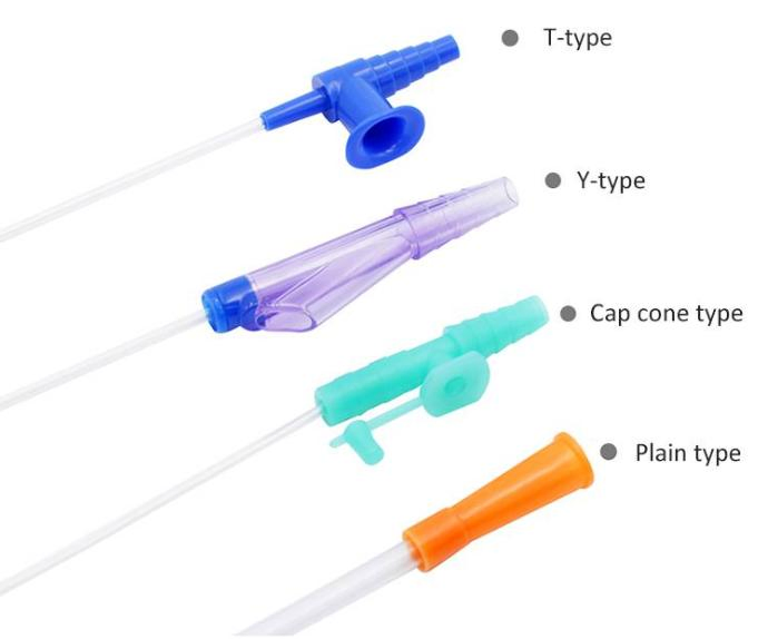 أنبوب PVC معقم طبي للاستخدام مرة واحدة 45cm Fr8 Fr10 Fr12 قسطرة شفط