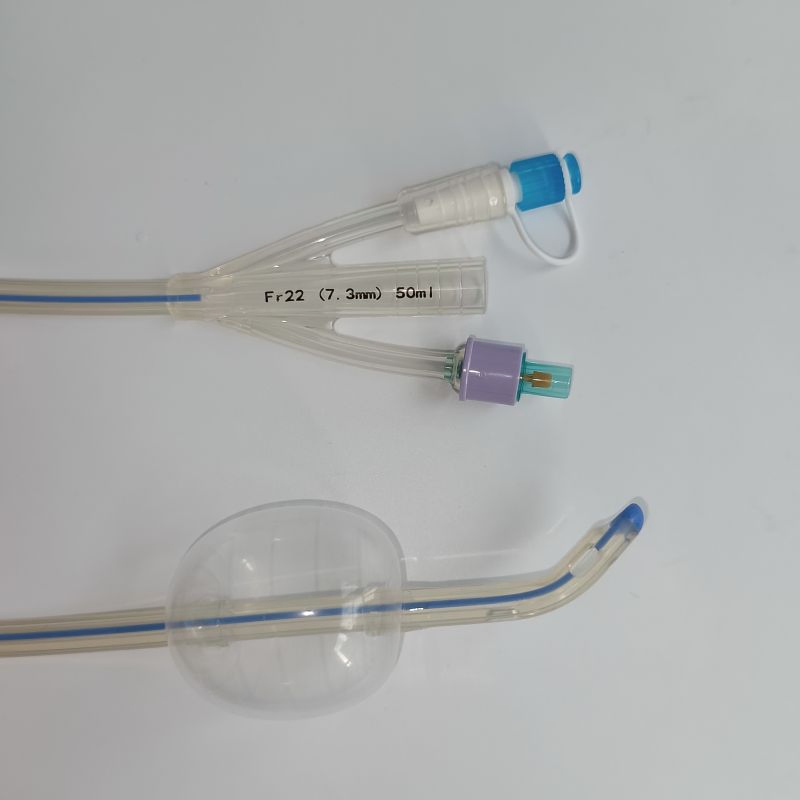 قسطرة بالون سيليكون طبي 50ml طرق 22fr مع طرف دوفور 3