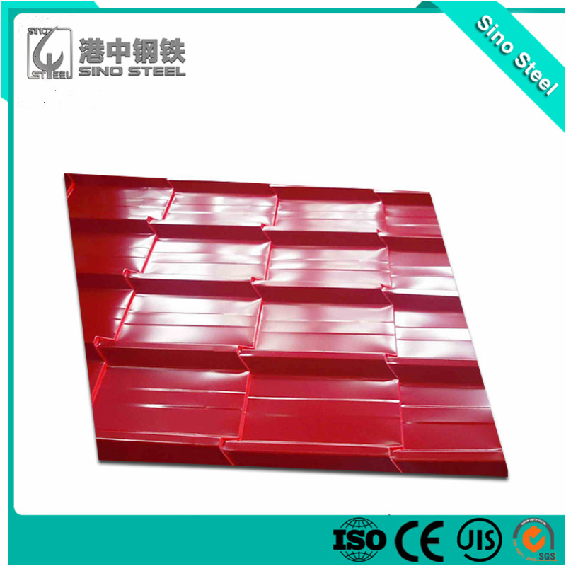 Color Coated Aluzinc Brick Red Roof Galvanized Roofing Corrugated Galvalume Steel Sheets