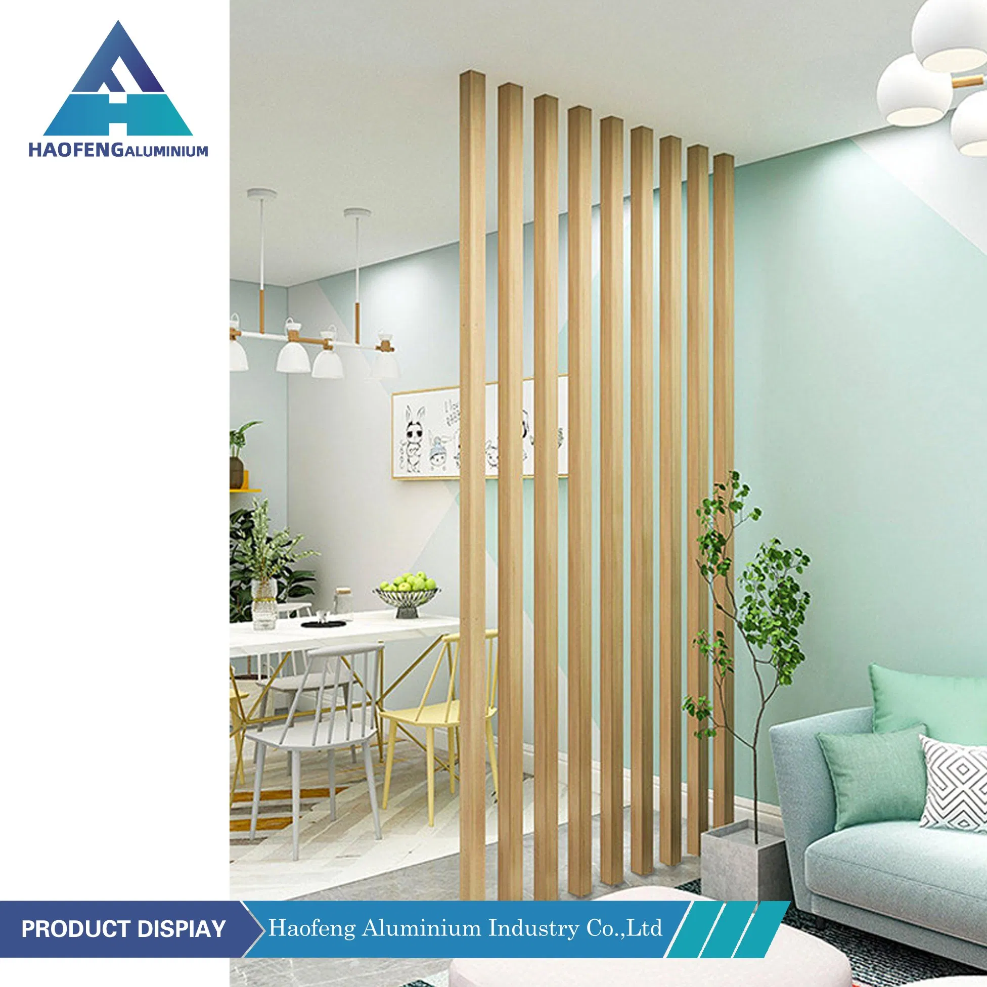 Wooden Grain and Anodized Sliver Square Tube Aluminium Products