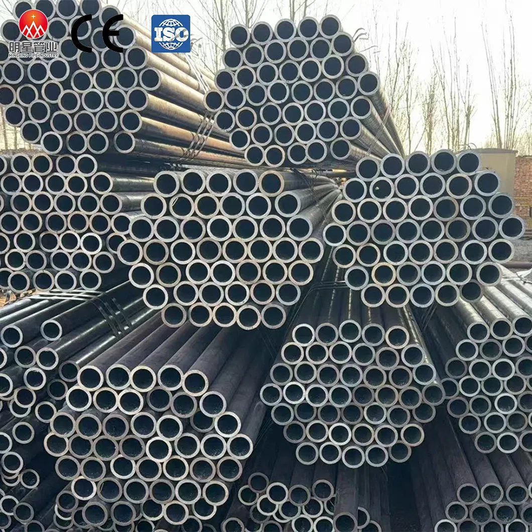Ms Smls Pipe Hot Rolled Seamless Steel Pipe 5L ASTM A106 Gr. B A53gr. B 1020 St20 Carbon Alloy Steel Pipe Sch40 Be Black Paint and Plastic Cap Hot Deform Pipe