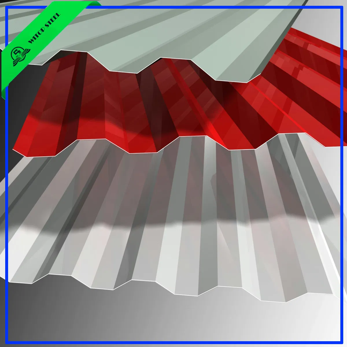 Wave T Shape Color Coated PPGI Prepainted Galvanized Corrugated Steel Roofing Sheets