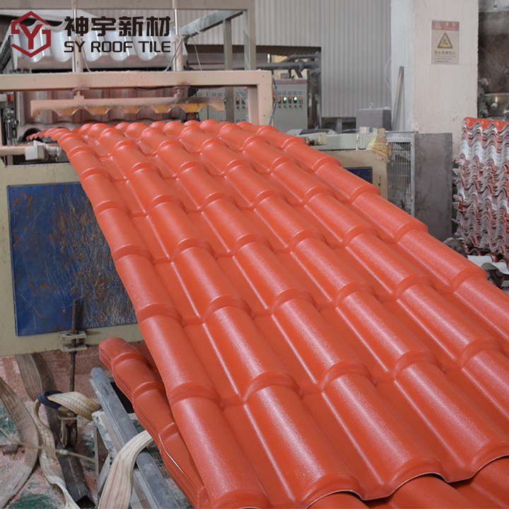 Wholesales Price ASA Synthetic Resin Double Roman Roof Tile Corrugated PVC UPVC Roof Shingle Tile PVC Roofing Sheet