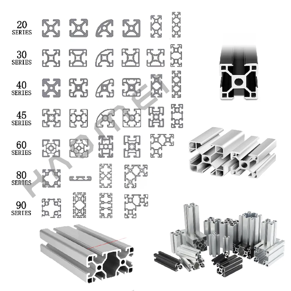 2020 3030 4040 5050 T Slot Extrusion Aluminium Profile Section