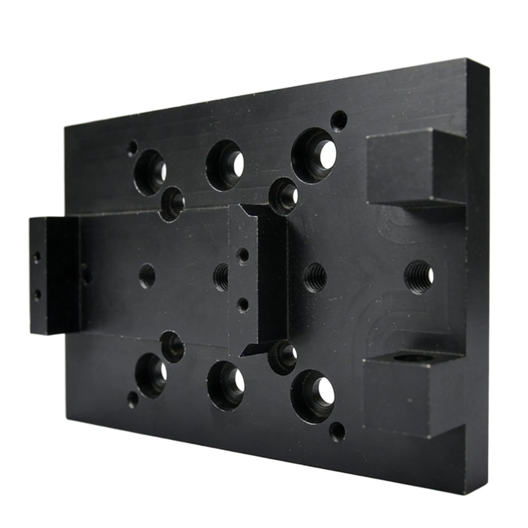 Aluminum Alloy Machining Products Black Anodized with Drilled Holes