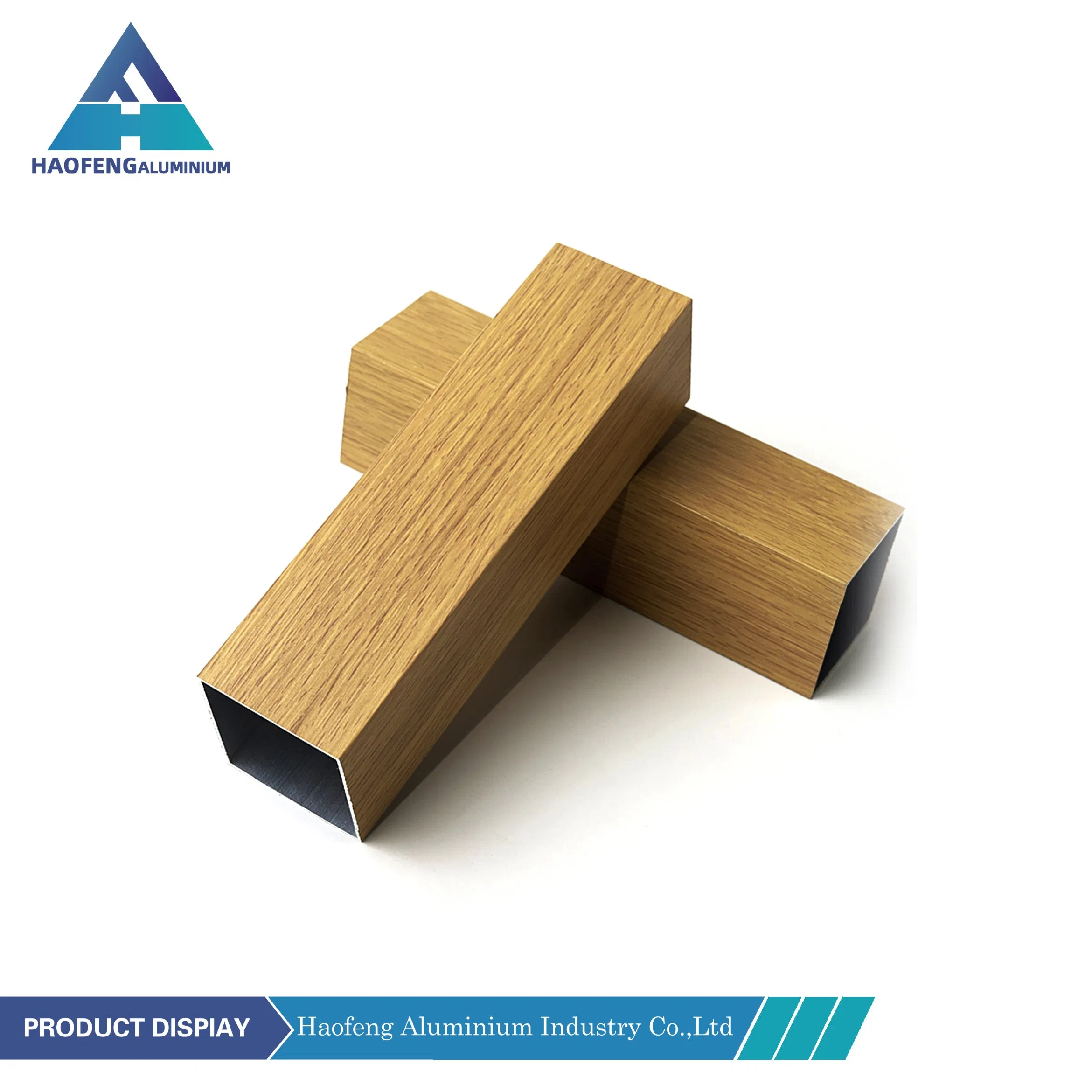 Wooden Grain and Anodized Sliver Square Tube Aluminium Products