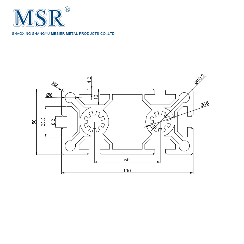 Manufacturer Ob50100A Clear Anodized Aluminum Extrusion Profile Making Tank