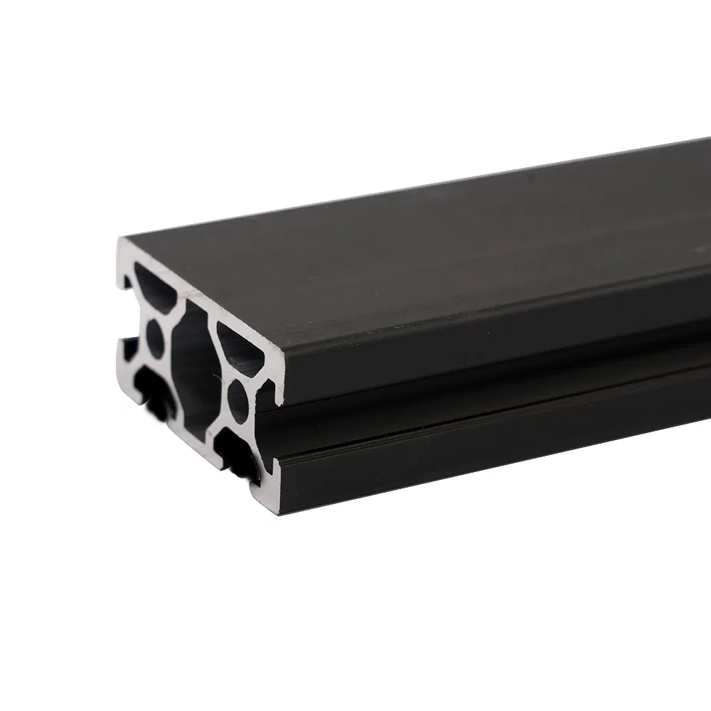 Jinmeicheng China Manufacturer Customized Black/Silver Stock 30X60mm 6105 6063 6061 Anodized T Slot Industrial Extruded Aluminium Extrusion Profile in 2040 2550