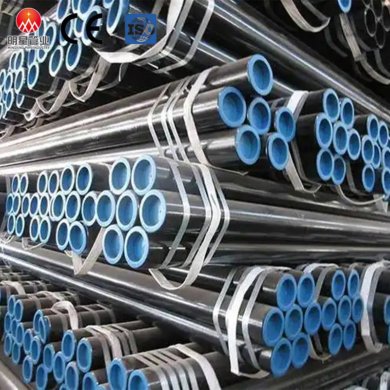 Ms Smls Pipe Hot Rolled Seamless Steel Pipe 5L ASTM A106 Gr. B A53gr. B 1020 St20 Carbon Alloy Steel Pipe Sch40 Be Black Paint and Plastic Cap Hot Deform Pipe
