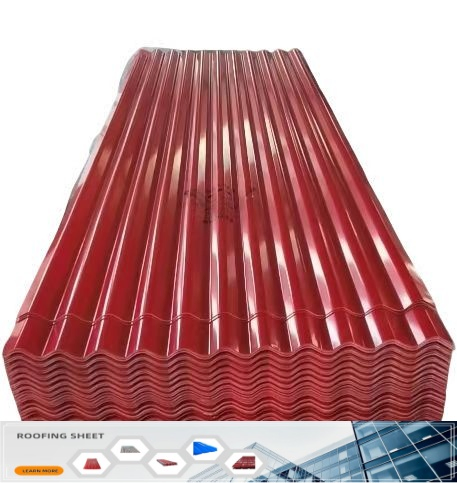 24 Gauge Corrugated Galvanized Galvalume PPGI Colored Aluzinc Zinc Roofing Sheet