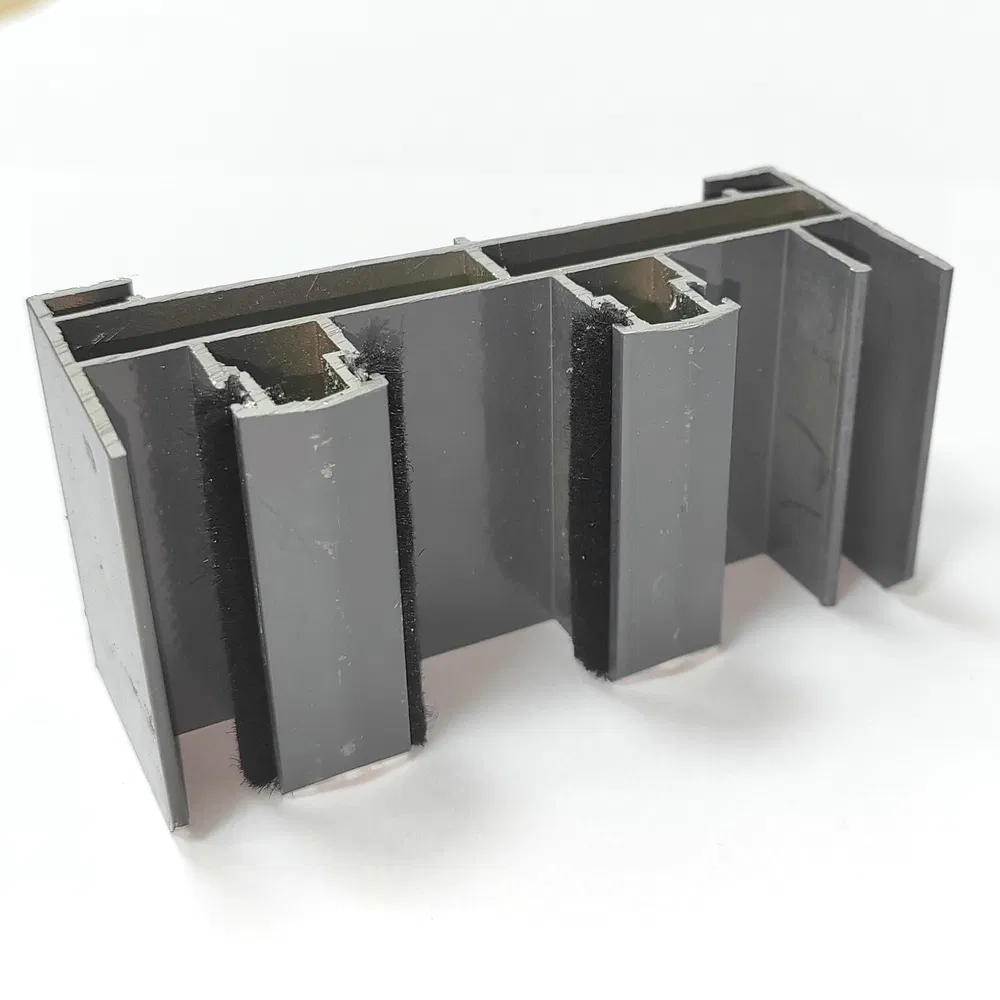 Brushed Finish Curtain Wall Door Framing Aluminum Extrusion Profile for Commercial Entrance