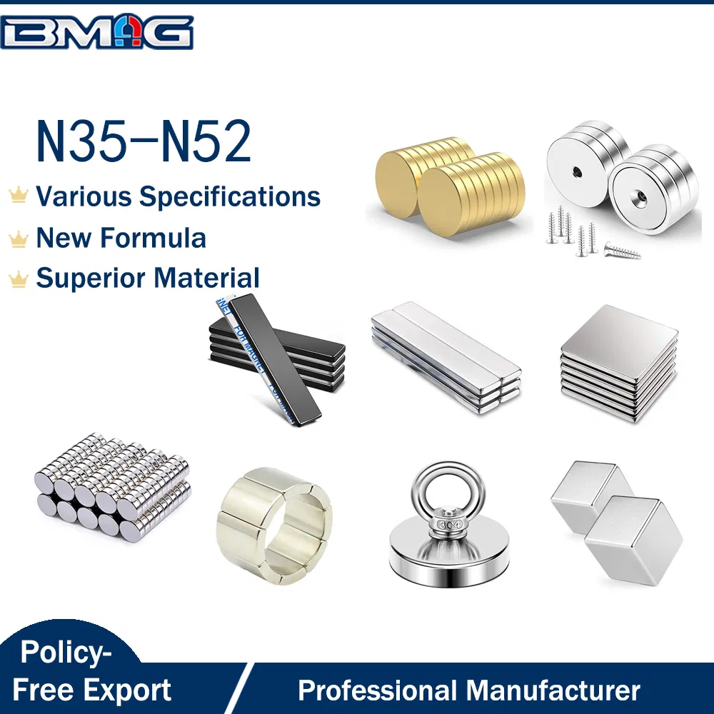 Factory Customized N33- N52 Block Neodymium Magnet NdFeB Square Super Strong Magnet Powerful Blocks Neodymium Magnetic N52 Neodymium Magnet