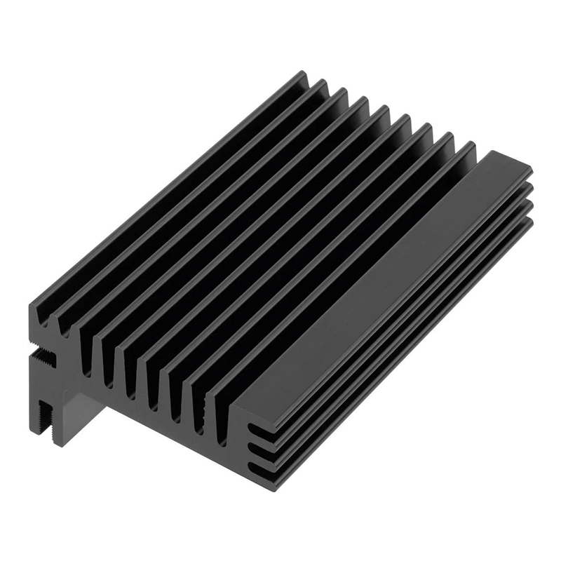 Black Anodized Aluminum Extrusion Enclosure for Hardware Solar Controller and Power Supply