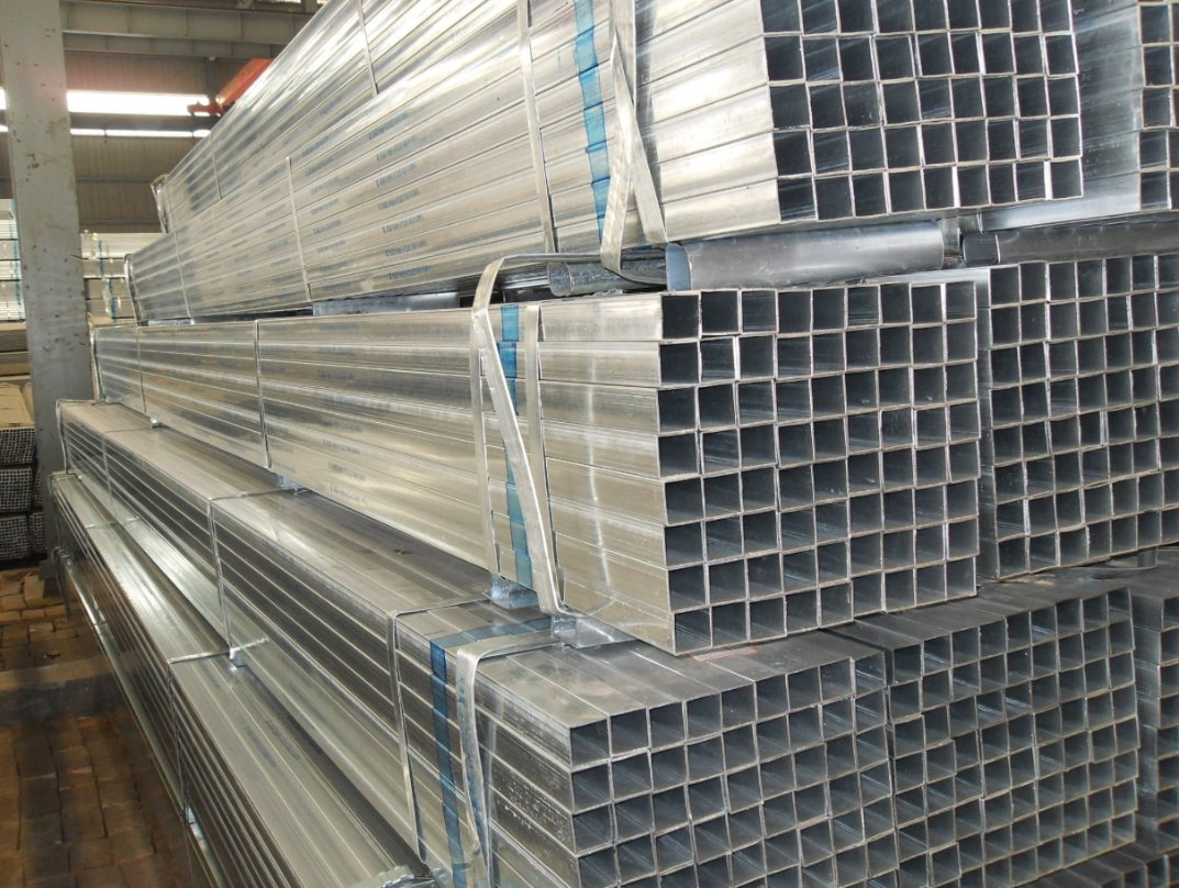 Rhs Hollow Section Rectangular Zinc Coating Gi Iron Tube Carbon Hot Dipped Zn Coated Structural Shs Ms Square Tube Galvanized Steel Pipe