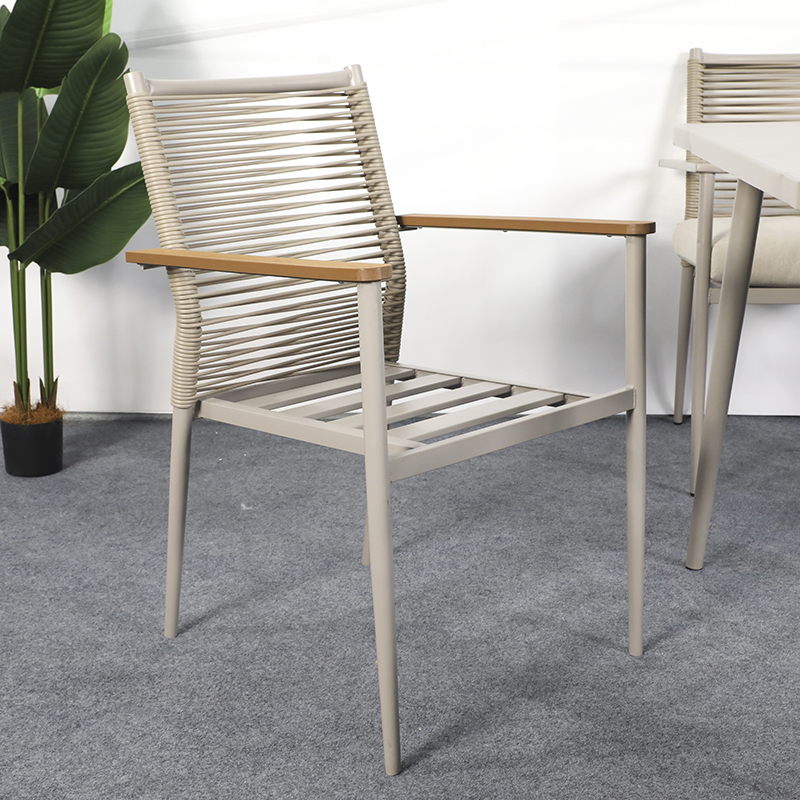 5PCS Outdoor Furniture Steel Frame Dining Room Patio Tables and Chairs Set