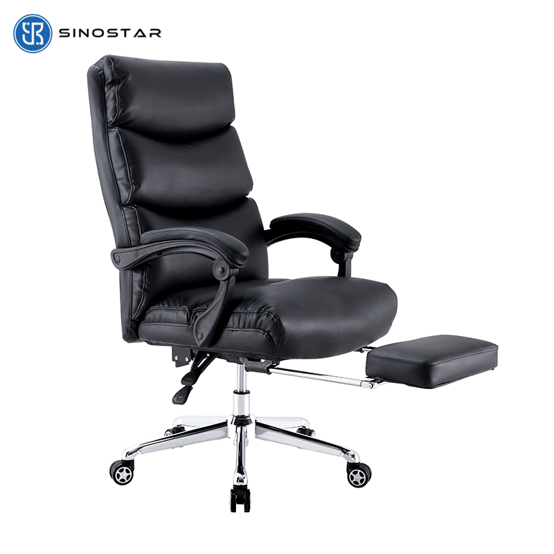 Modern Managerial Office Seating with Ergonomic Design and Easy Assembly