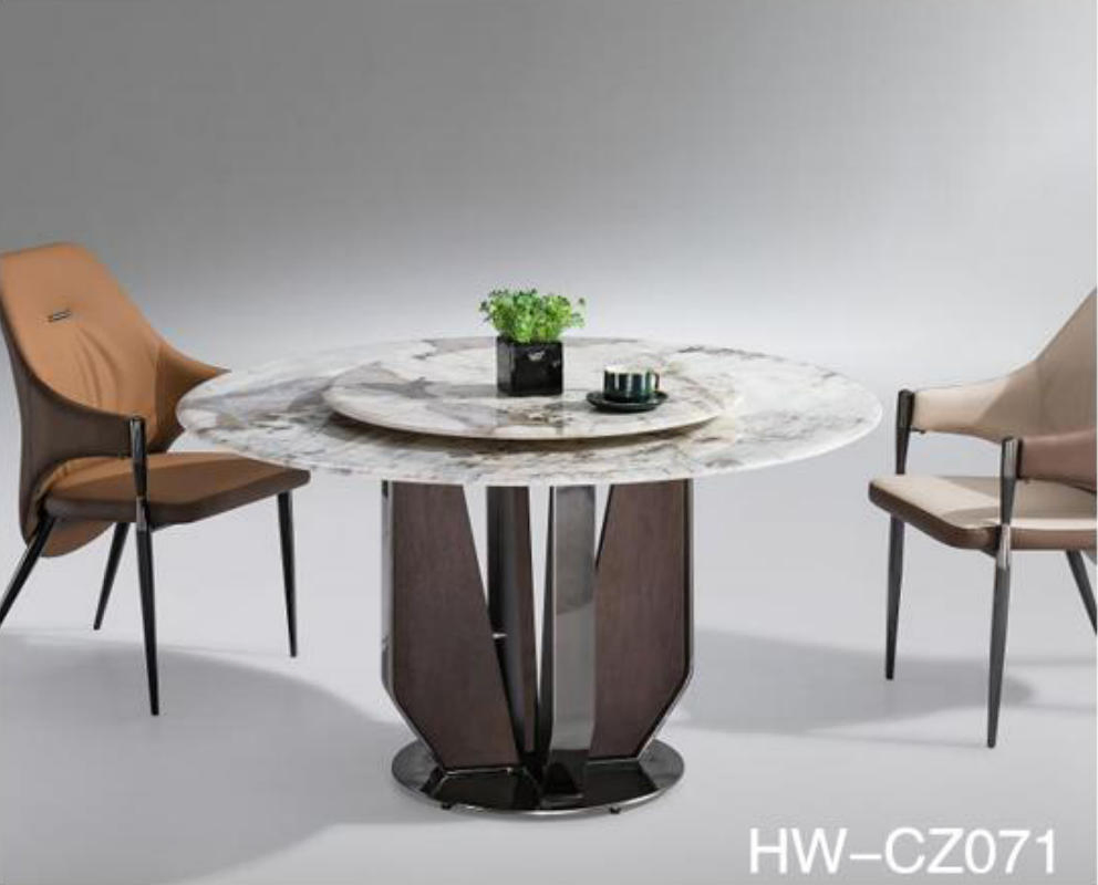 Premium Marble Dining Room Furniture with 8 Chair Set