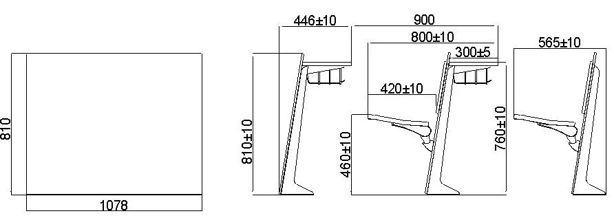 Educational University Furniture Dimensions