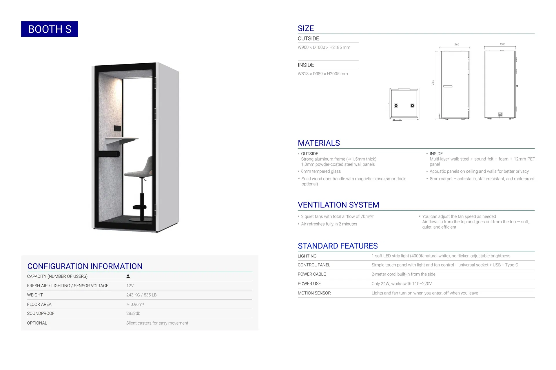 Movable Silence Recording Booth 5
