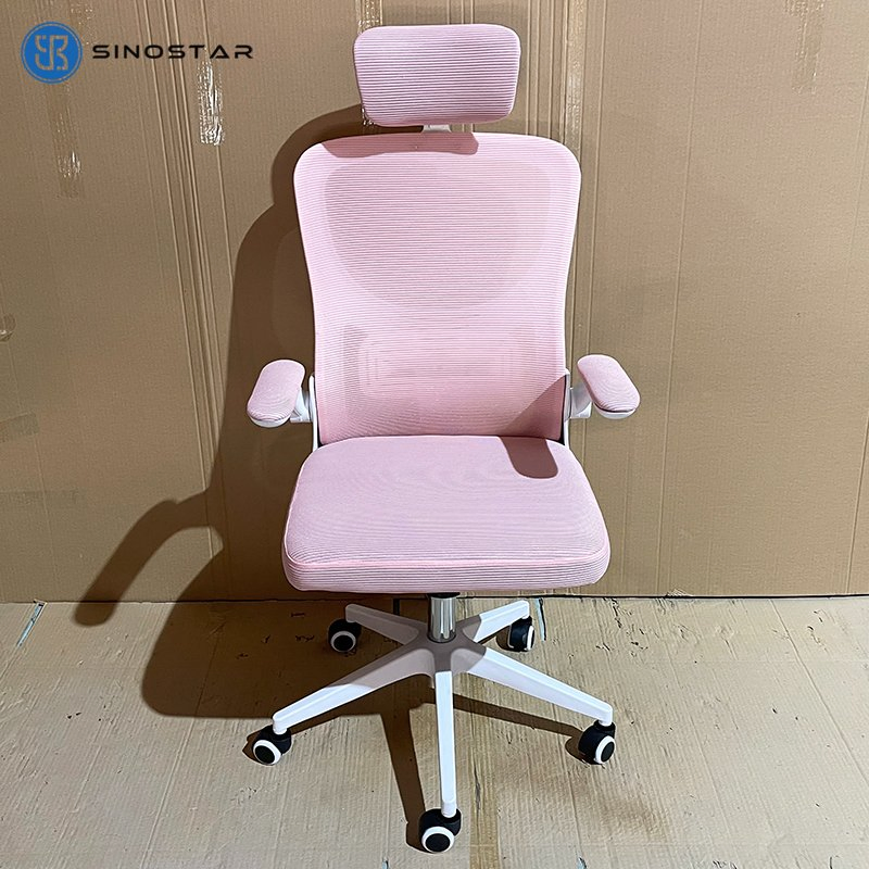 Task-Oriented Office Seating with Ergonomic Posture Support and Adjustable Height Mechanism