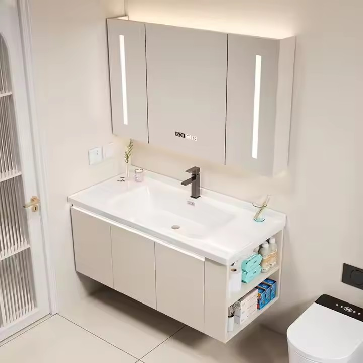 Modern Design Wooden Bathroom Vanities Wall Mounted Bathroom Vanities for Small Room