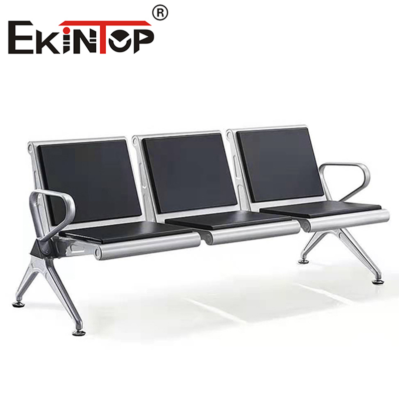 Ekintop Reception Chairs Leather Cushion Airport Waiting Chair Airport Waiting Room Chair Public Seating Waiting Bench 3 Seater