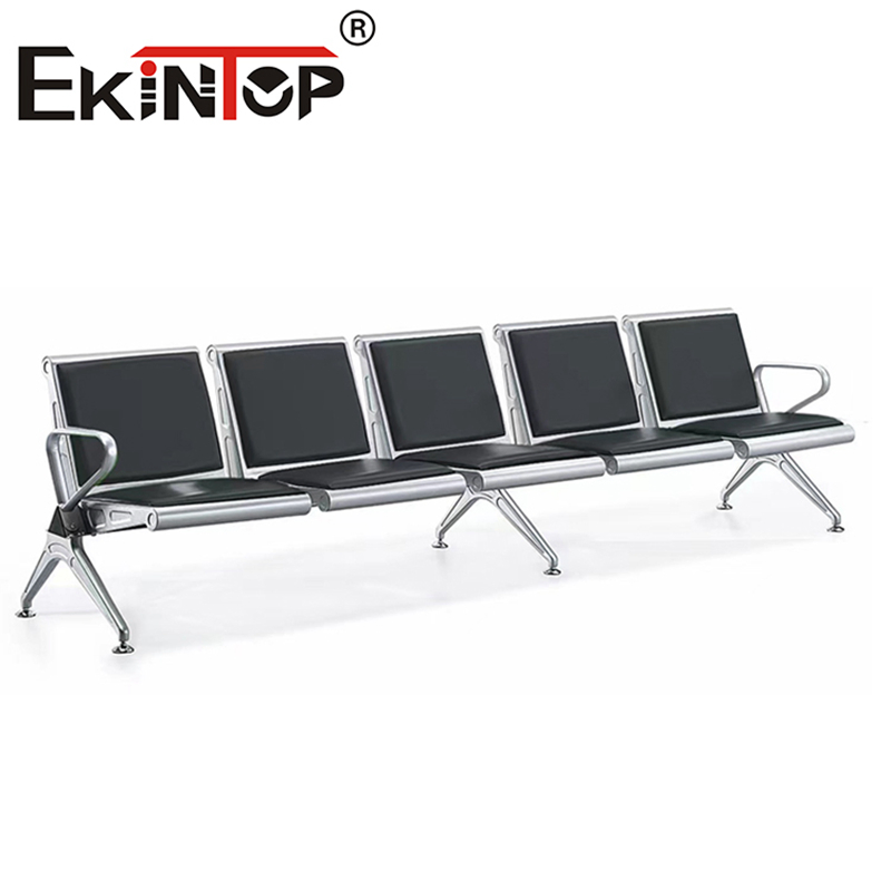 Ekintop Reception Chairs Leather Cushion Airport Waiting Chair Airport Waiting Room Chair Public Seating Waiting Bench 3 Seater