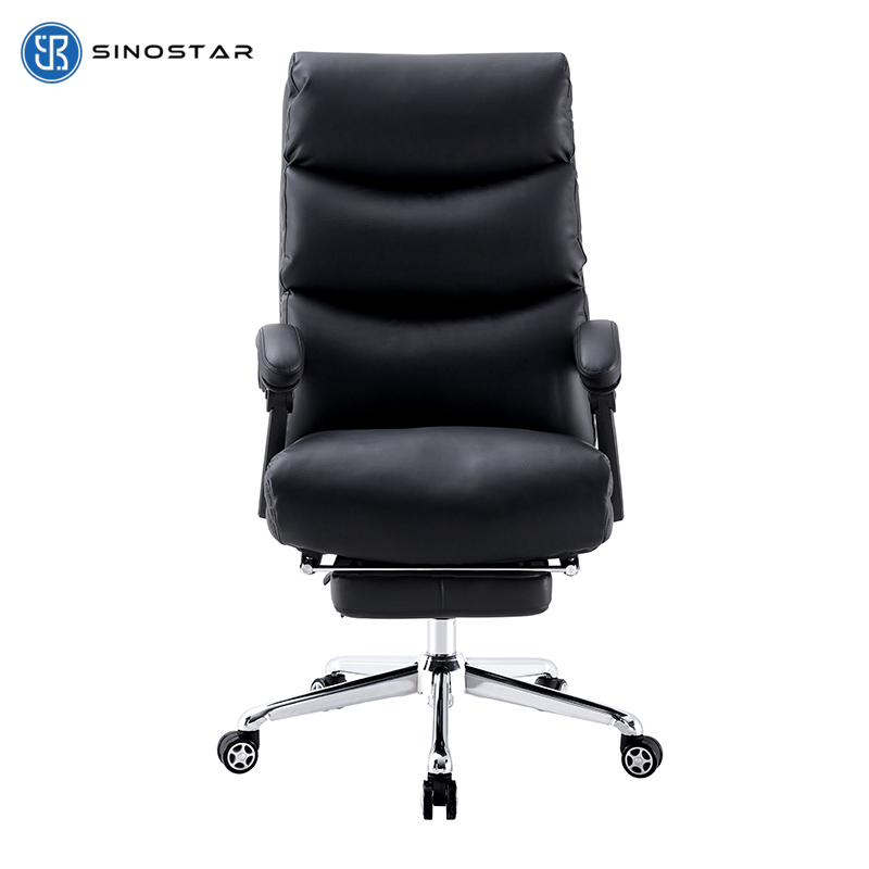 Modern Managerial Office Seating with Ergonomic Design and Easy Assembly