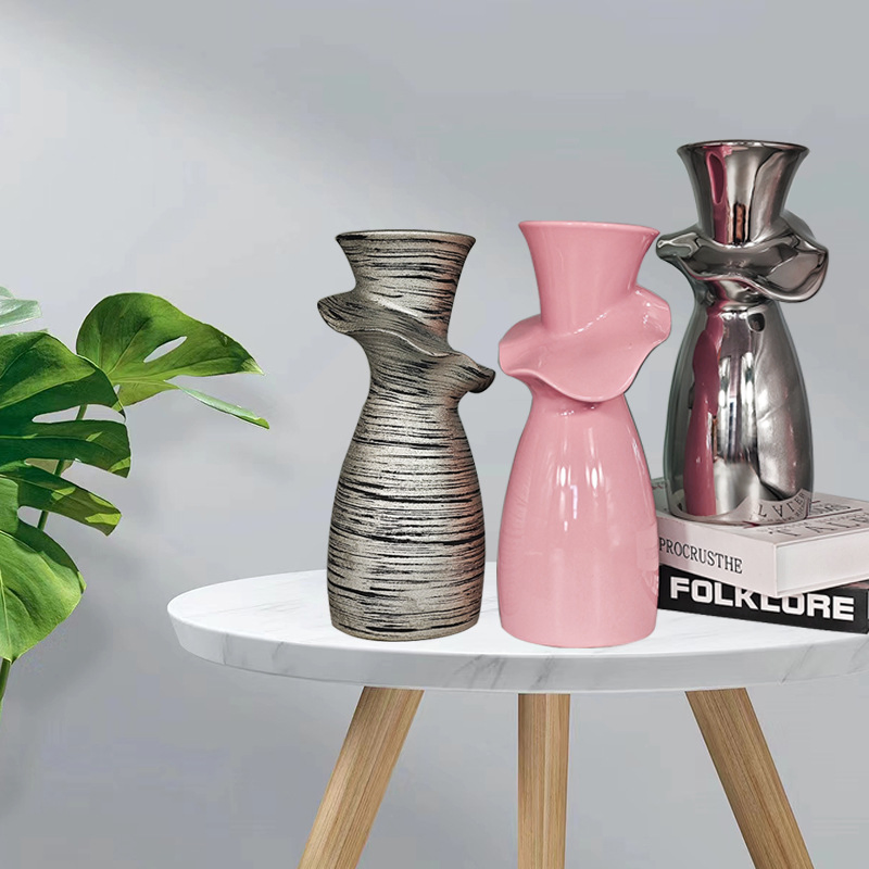 Senior Originality Ceramic Pottery Flowers Vase for Living Room Porch Home Decoration