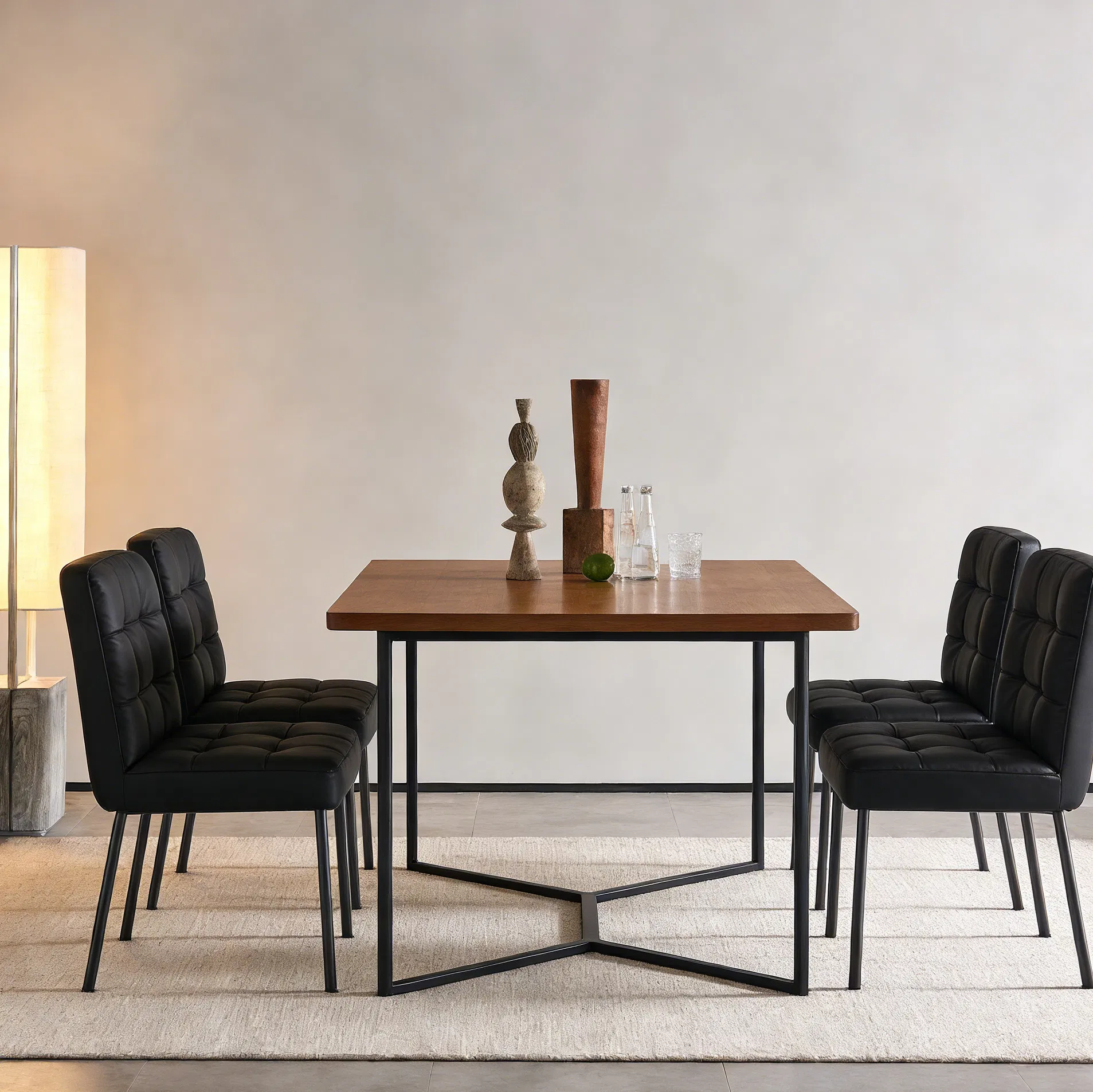 Chic Customizable Dining Table Set for Modern Dining Room Aesthetics