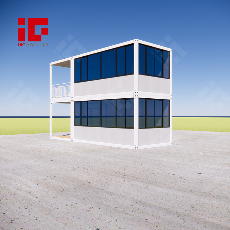 Glass Walls Assemble Double 2 Story Detachable Container Houses for Office