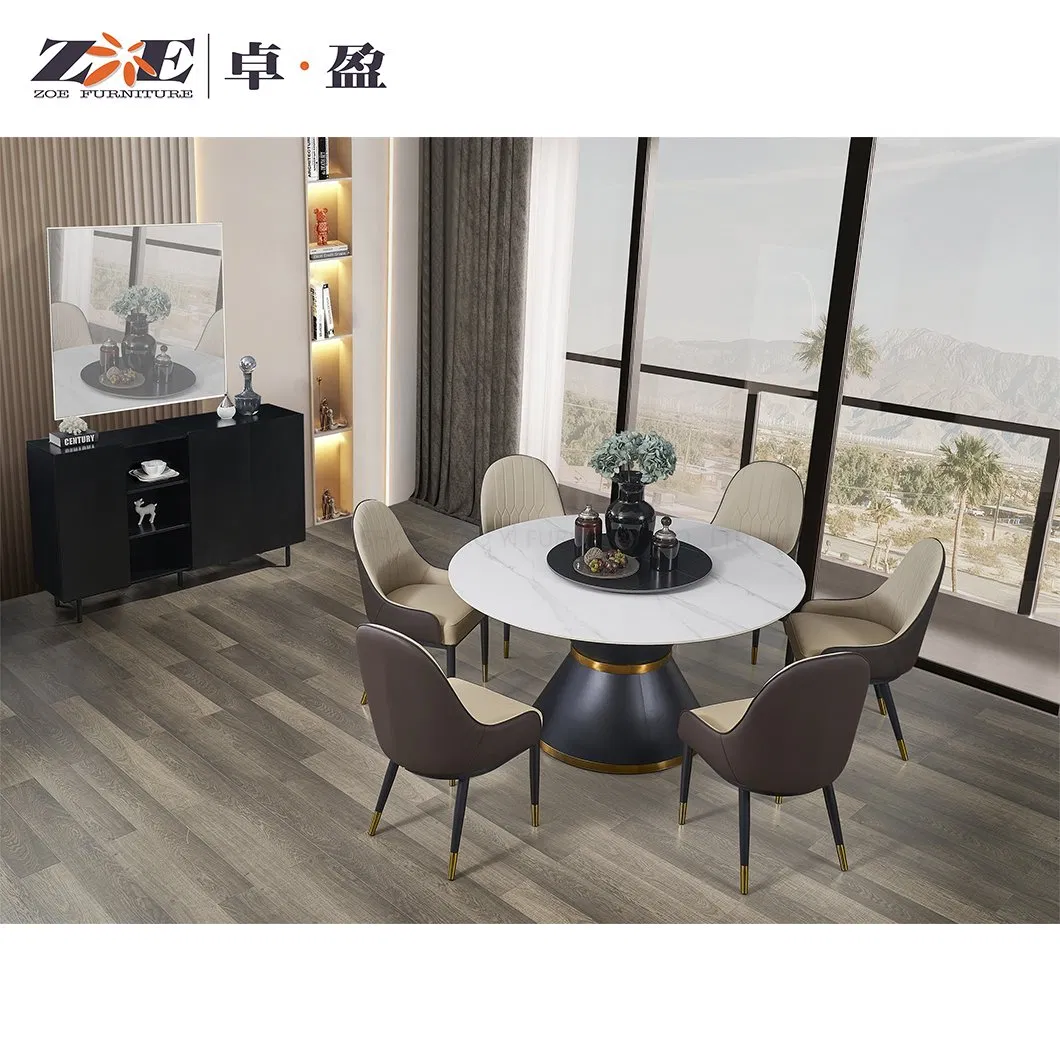 Wholesale Home Furniture Dining Room Stone Top Dining Table Set