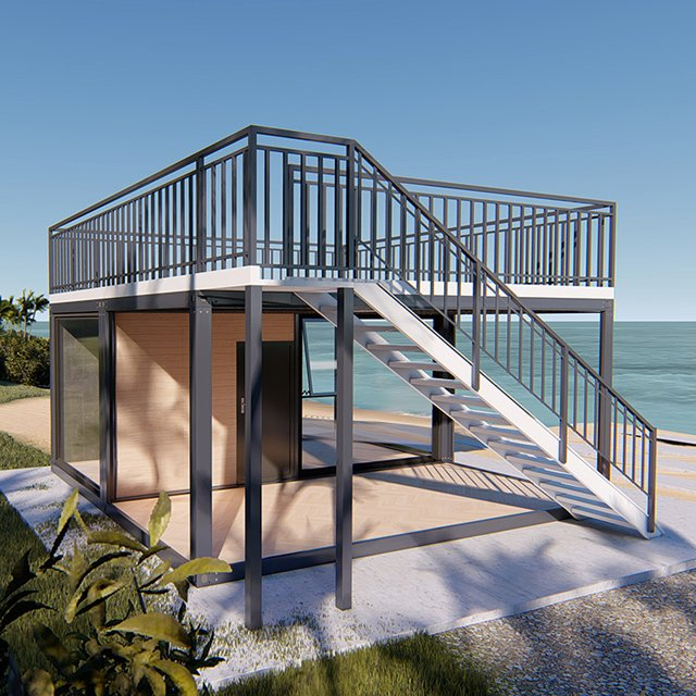 Easy Assemble Prefab Homes Manufacture European Steel Frame Structure Luxury Flat Pack Container House