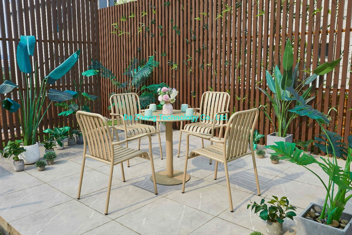 Commercial Coffee Shop Dining Furniture Aluminum Table and Dining Room Furniture Sets Sedie Ristorante