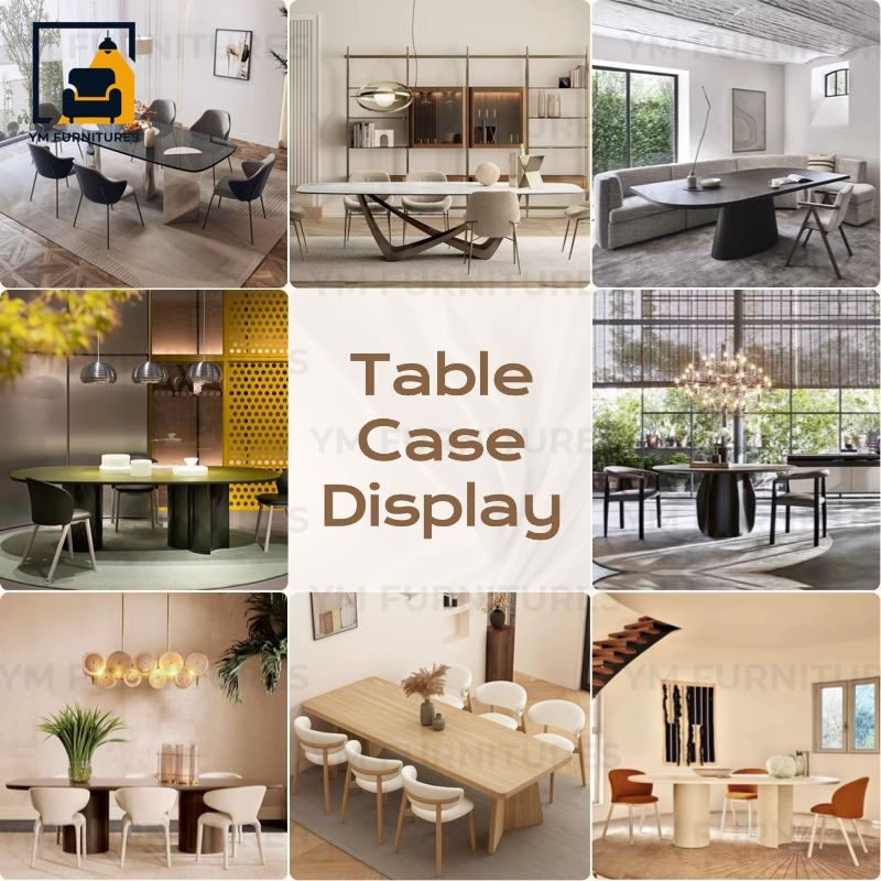 Dining Room Furniture Durable Rectangle Kitchen European Solid Wood Dining Table Set