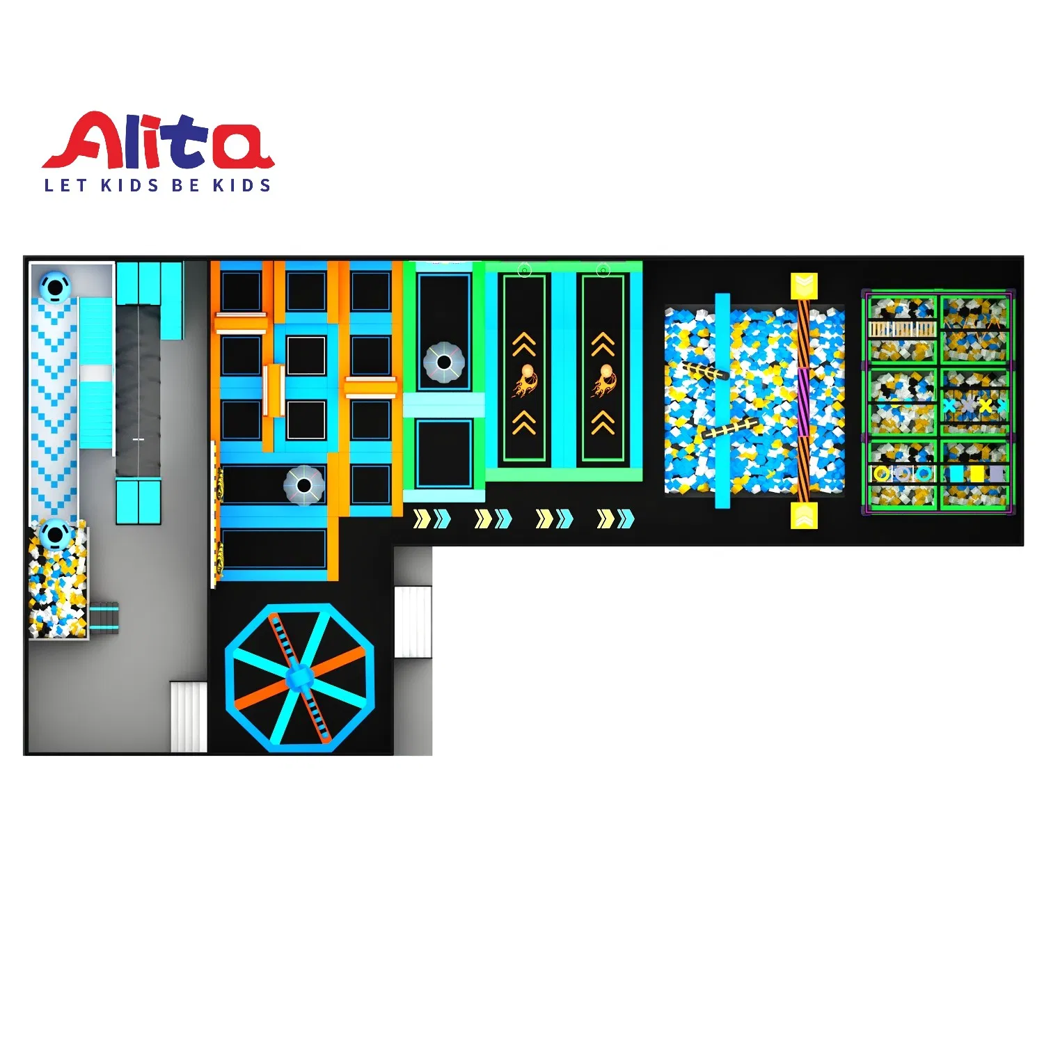 Kids/Child Multi-Functional Trampoline Soft Play Amusement Park Slide Indoor/Outdoor Playground with Fun Games