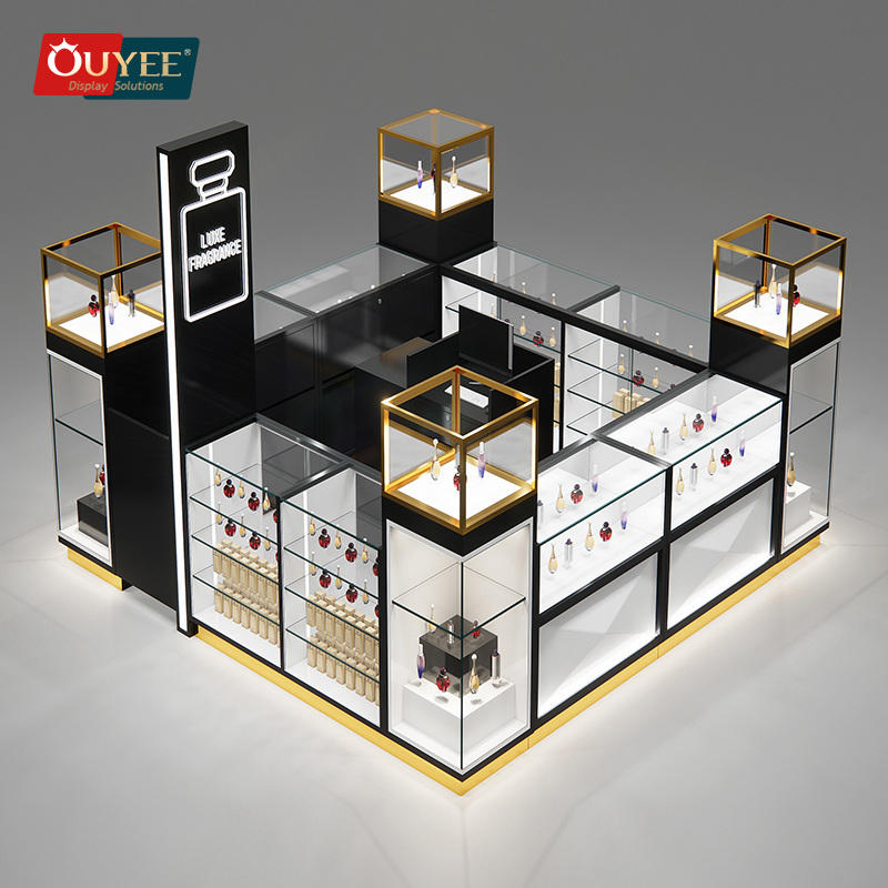 Luxury Perfume Showcase Cabinet Design Jewelry Counter Jewelry Showcase Kiosk Retail Store