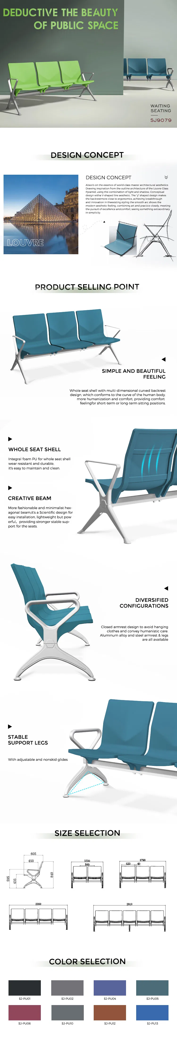 Waiting Bench Chair Detail