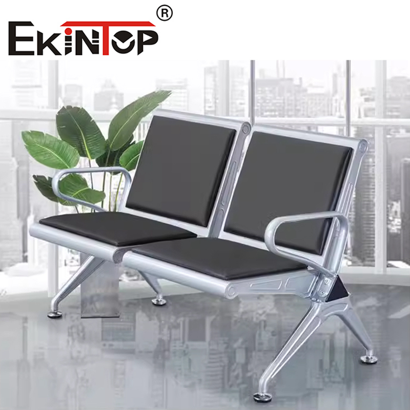 Ekintop Reception Chairs Leather Cushion Airport Waiting Chair Airport Waiting Room Chair Public Seating Waiting Bench 3 Seater