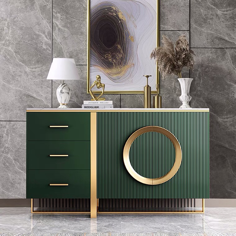 Senior Green Practical Home Furniture Durable Storage Sideboard Living Room Cabinet