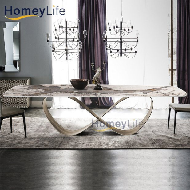 Italian Dinner Dining Table and Chairs 6 Luxury Dining Chairs Marble Dining Room Furniture Table Set