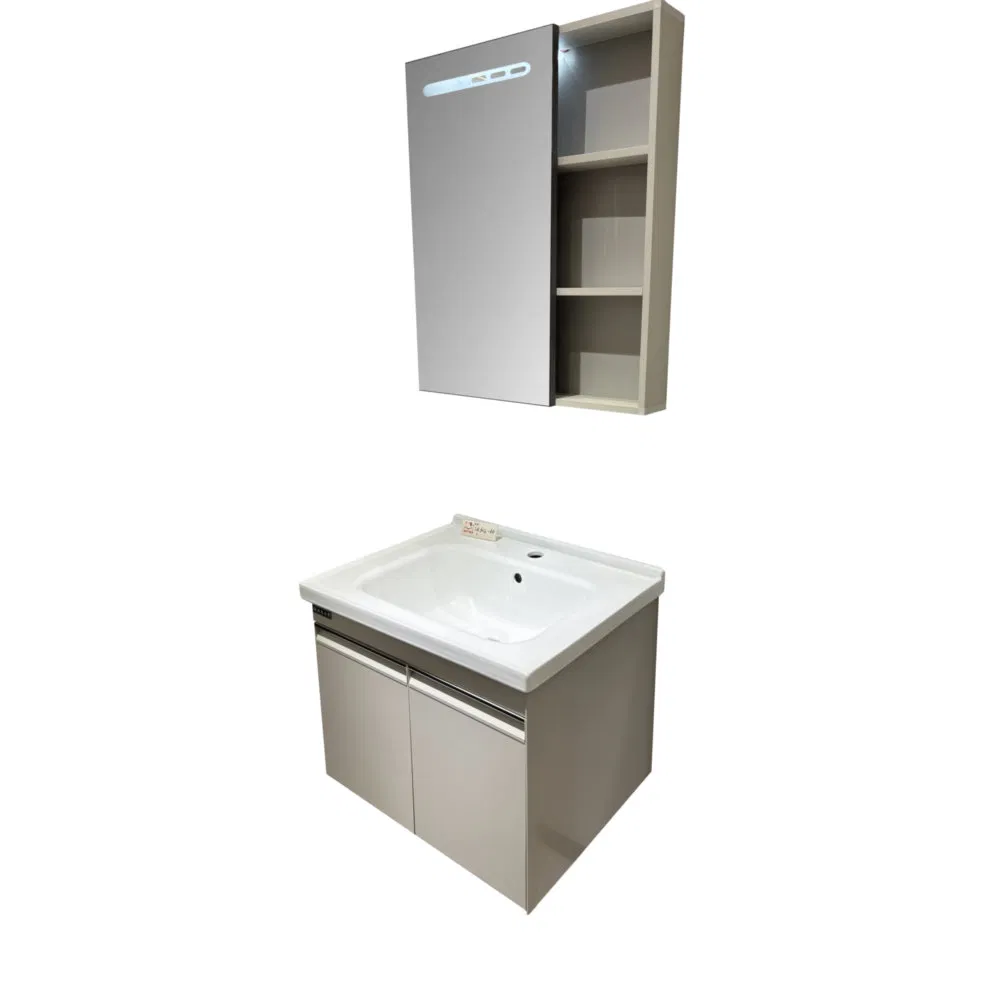 Easy Clean Reasonable Structure Sk-602 Wall-Mounted Bathroom Vanity for Small Apartment