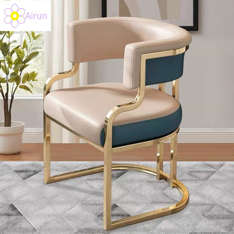 Modern Luxury Dining Chair Living Room Restaurant Hotel Cafe Senior Sofa Chair Dressing Stool